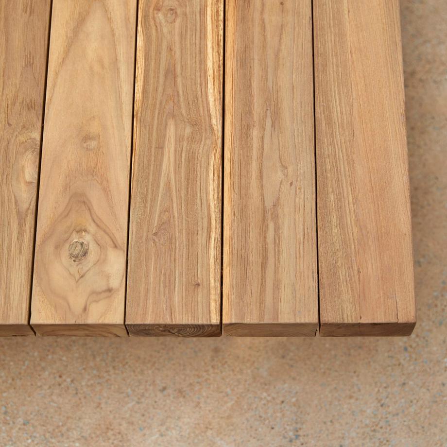 Tikamoon Gartenbank aus massivem Recycling-Teak Joaquin  