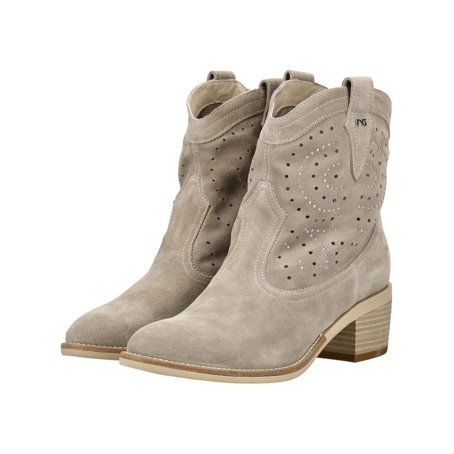 Nero Giardini Stiefelette mit Perforierter Optik und Blockabsatz  