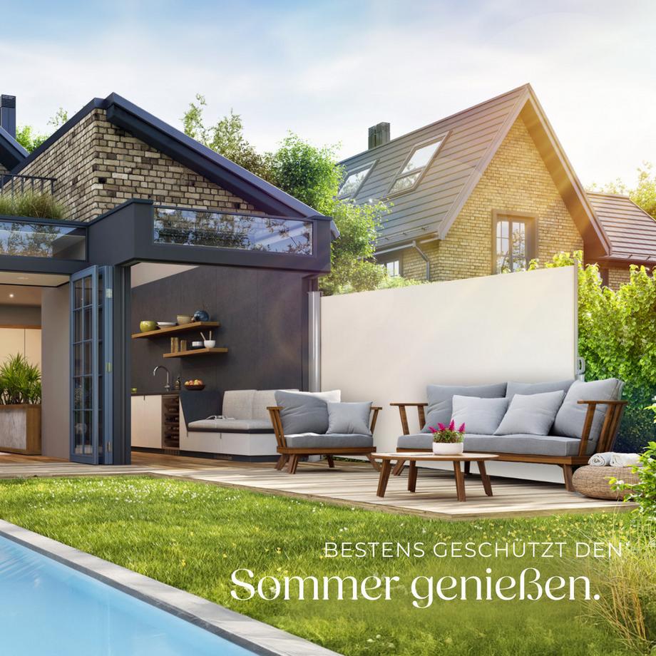 Tectake Tenda laterale  in alluminio  