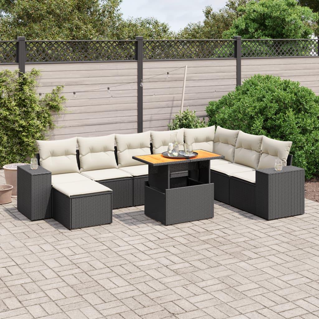 VidaXL set divano da giardino Polirattan  