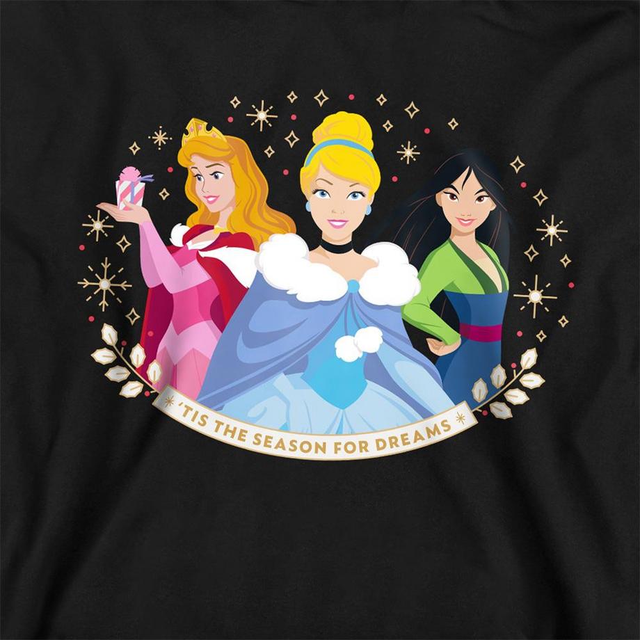 Disney PRINCESS  Tis The Season For Dreams Felpa Con Cappuccio Natale 