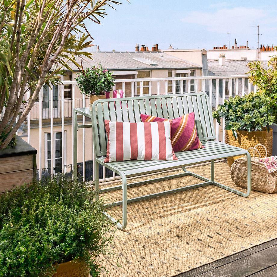 La Redoute Intérieurs Gartenbank-Tisch aus Metall Stahl  