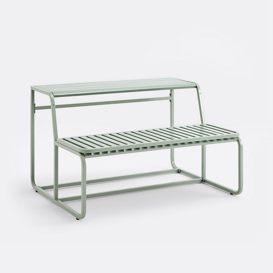 Gartenbank-Tisch aus Metall Stahl