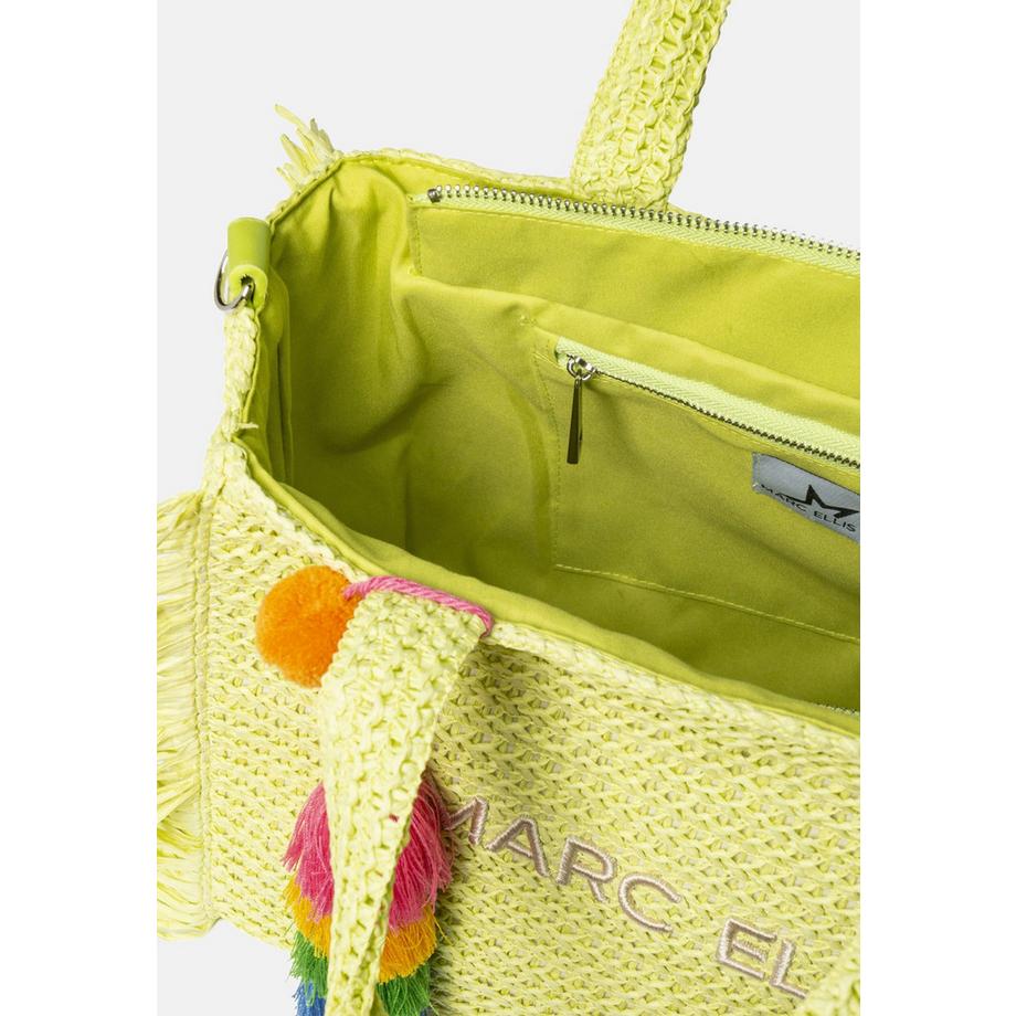 Marc Ellis Sac à main tissé rayé avec franges  