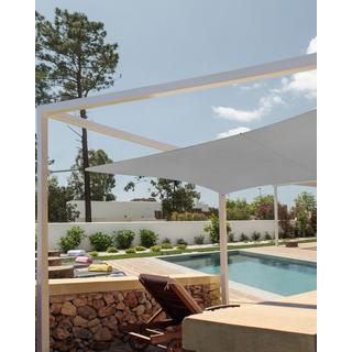 Beliani Voile d'ombrage en Tissu LUKKA  