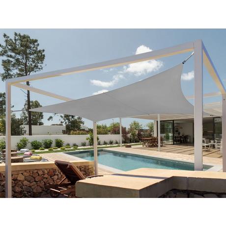 Beliani Voile d'ombrage en Tissu LUKKA  