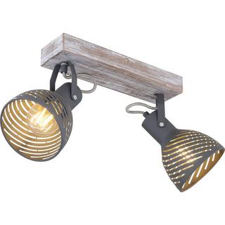 mutoni Strahler Mori Holz antik weiss getüncht 2xE27  