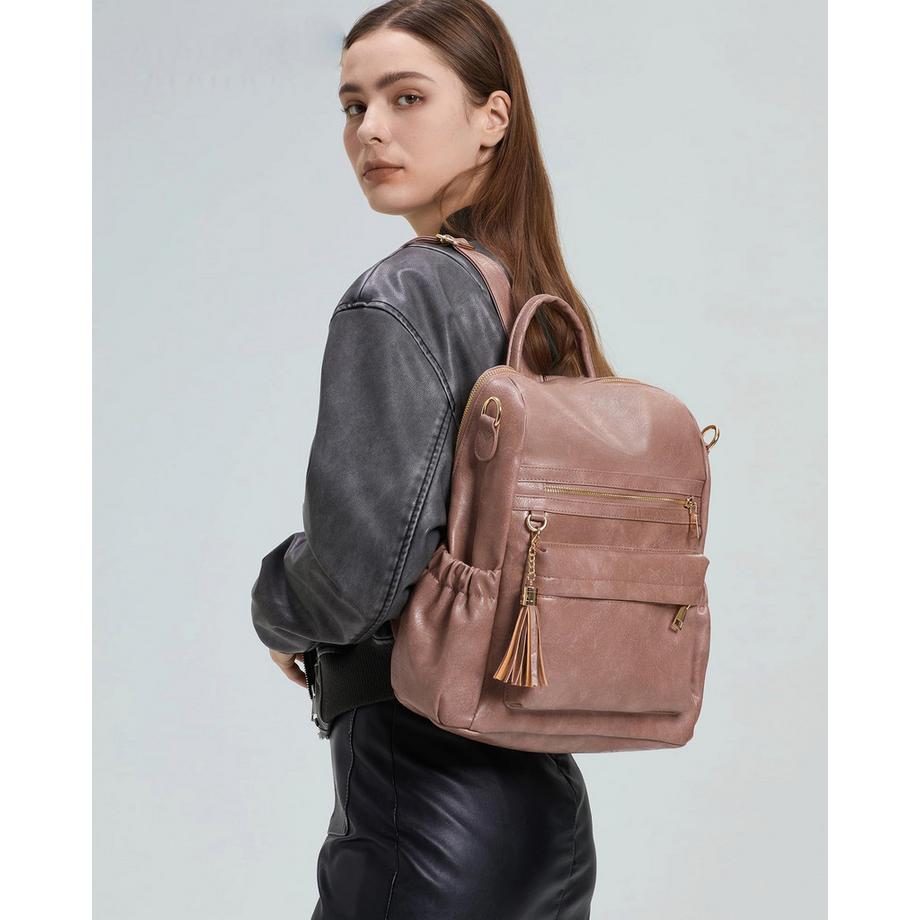 Only-bags.store Eleganter 2 in 1 Rucksack Handtasche Umhängetasche  