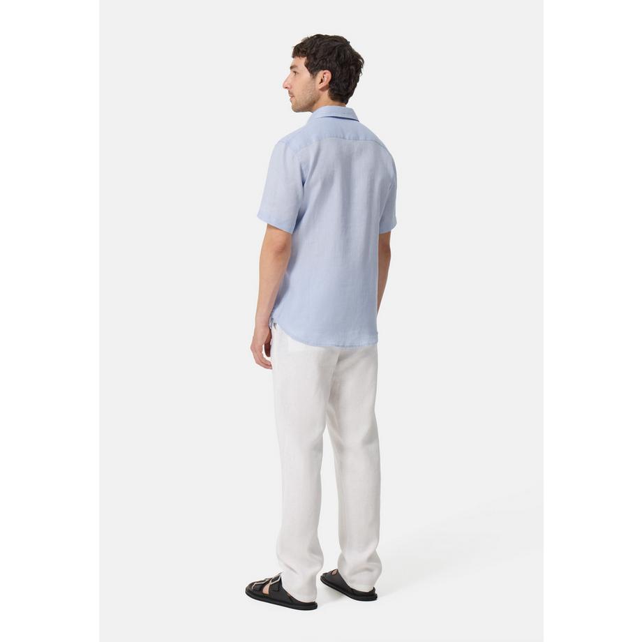 CASH-MERE.CH Camicia Lino Maniche Corte  