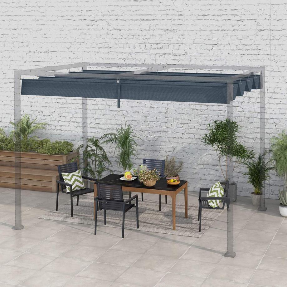 Northio Ersatzdach Für Pergola, Ca. 3 X 2,5 M Pergola-Schattenabdeckung, Pergola-Dach Mit Uv-Schutz, Für 3 X 2,15 M Dunkelgrau  