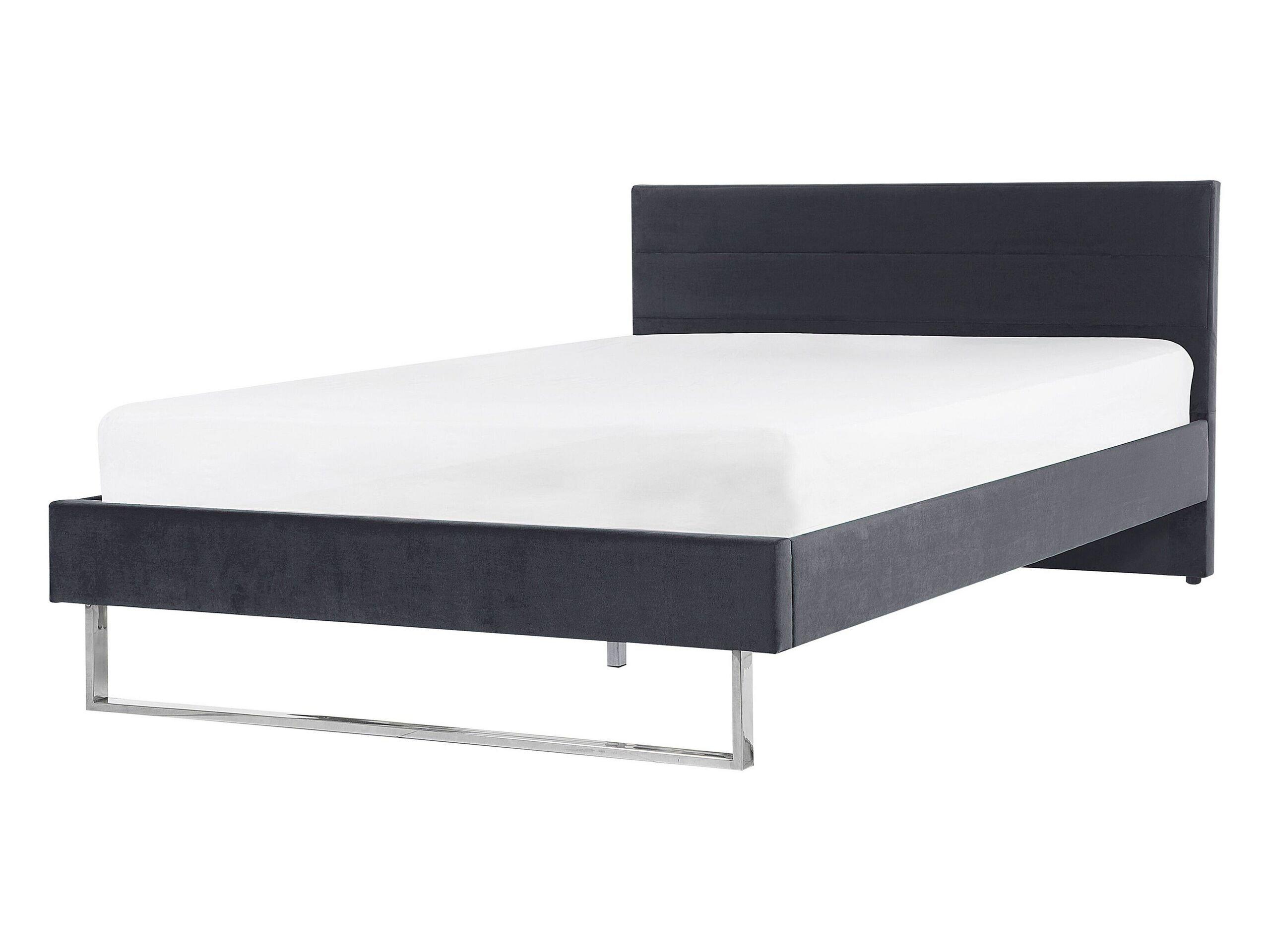 Beliani Letto con rete a doghe en Velluto Moderno BELLOU  