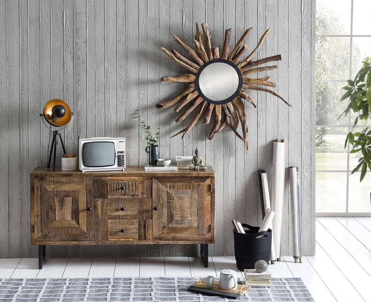 mutoni Spiegel Tekka natur 90x90  