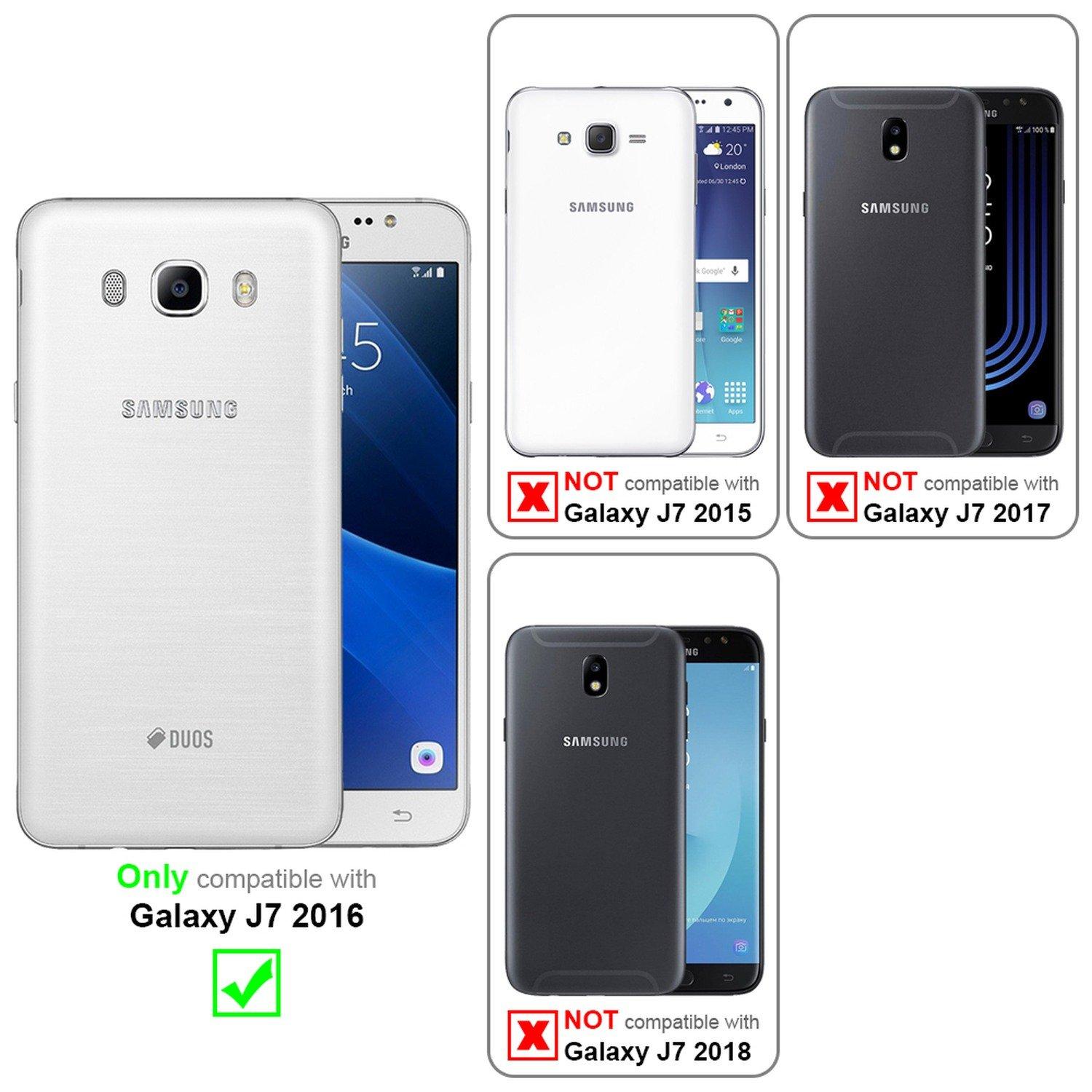 Cadorabo  Housse compatible avec Samsung Galaxy J7 2016 - Coque de protection avec fermeture magnétique, fonction de support et compartiment pour carte 