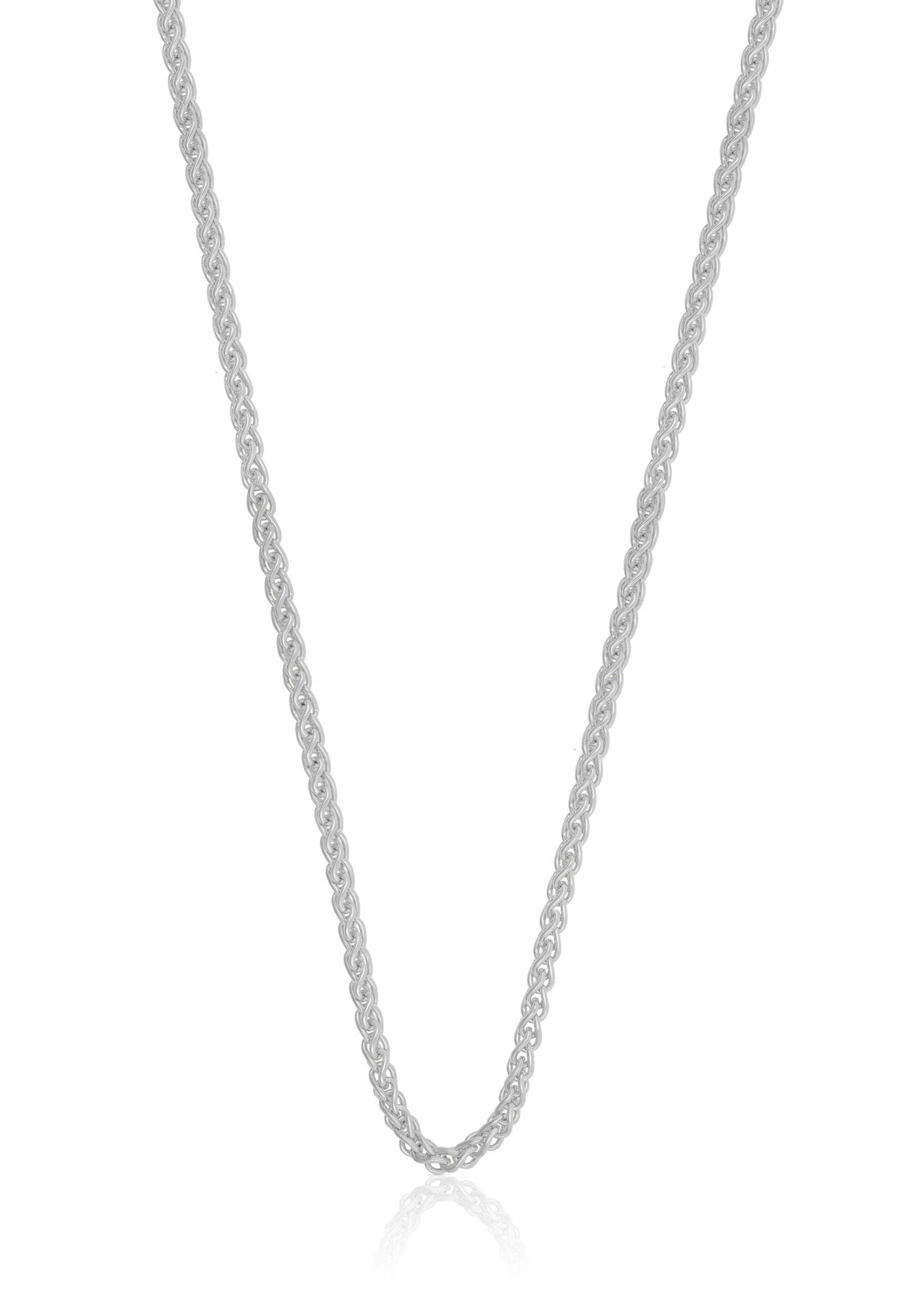 MUAU Schmuck  Collier Zopf Weissgold 750, 2.15mm, 42cm 