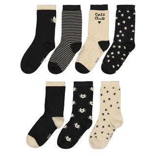 La Redoute Collections  Lot de 7 paires de chaussettes imprimées chats 