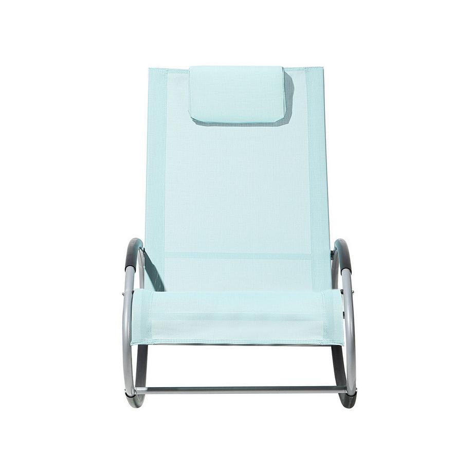 Beliani Lettino Prendisole a Dondolo en Acciaio Moderno CAMPO  