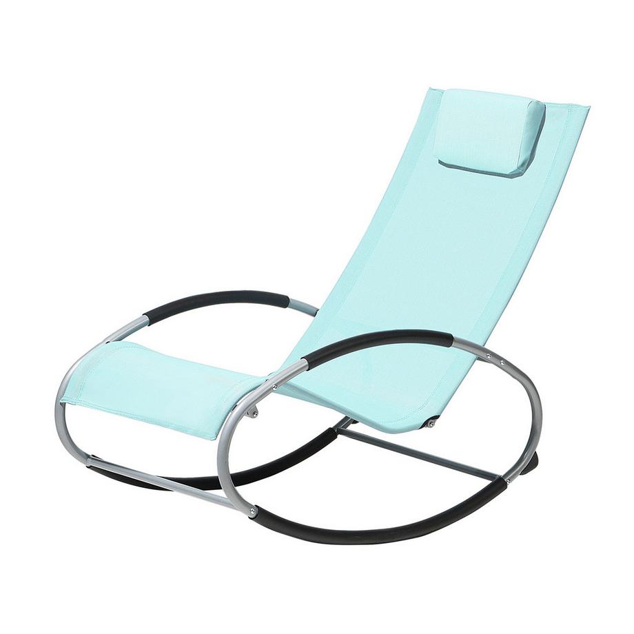 Beliani Lettino Prendisole a Dondolo en Acciaio Moderno CAMPO  