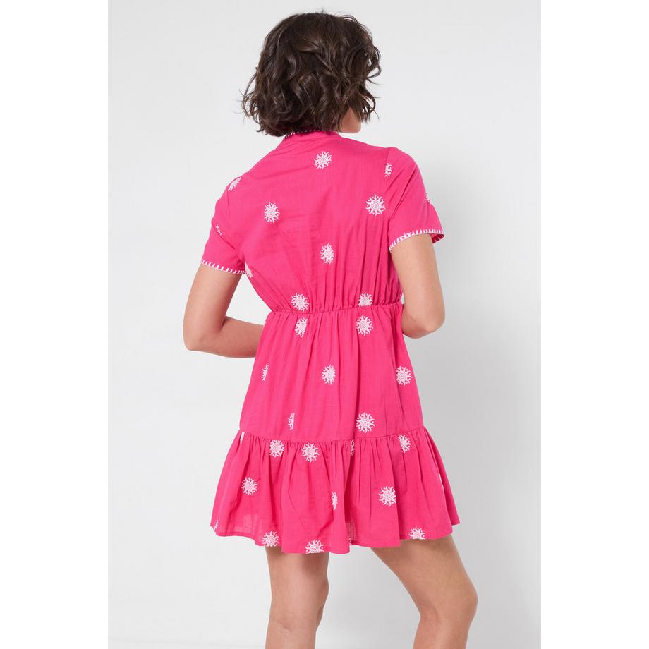 Joe Browns Robe Tunique Boho Brodee avec Effet Cache-Coeur  
