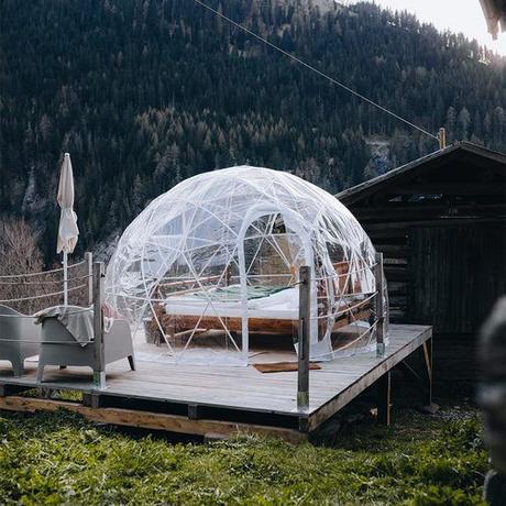 Geschenkidee  Nuit en Bubble Suite près de l'ancienne grange, avec coin feu (pour 2 personnes) 