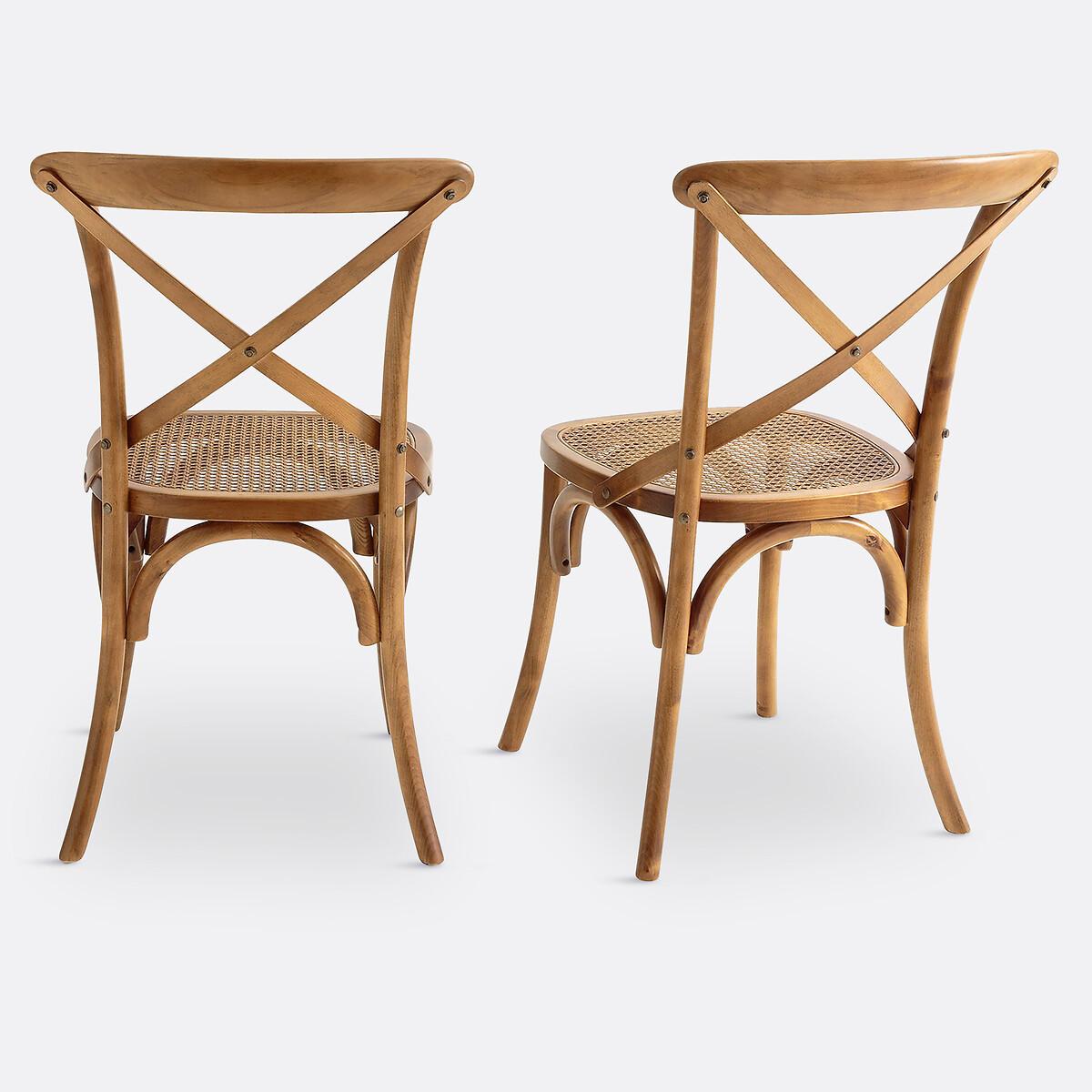 La Redoute Intérieurs Lot de 2 chaises bois et cannage Cedak  