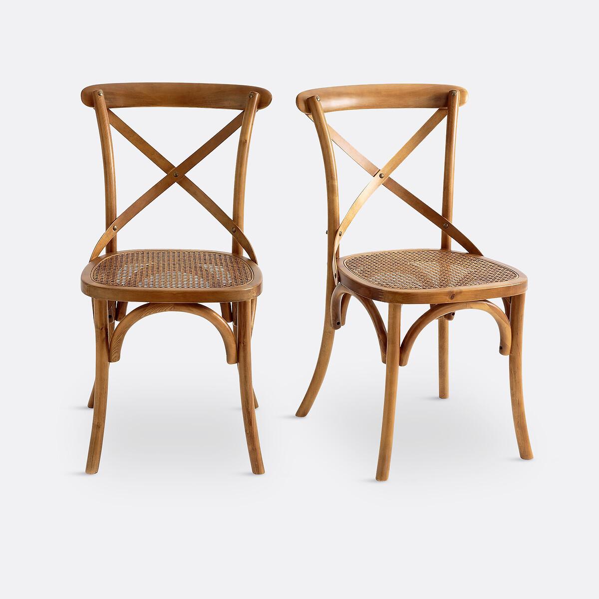 La Redoute Intérieurs Lot de 2 chaises bois et cannage Cedak  