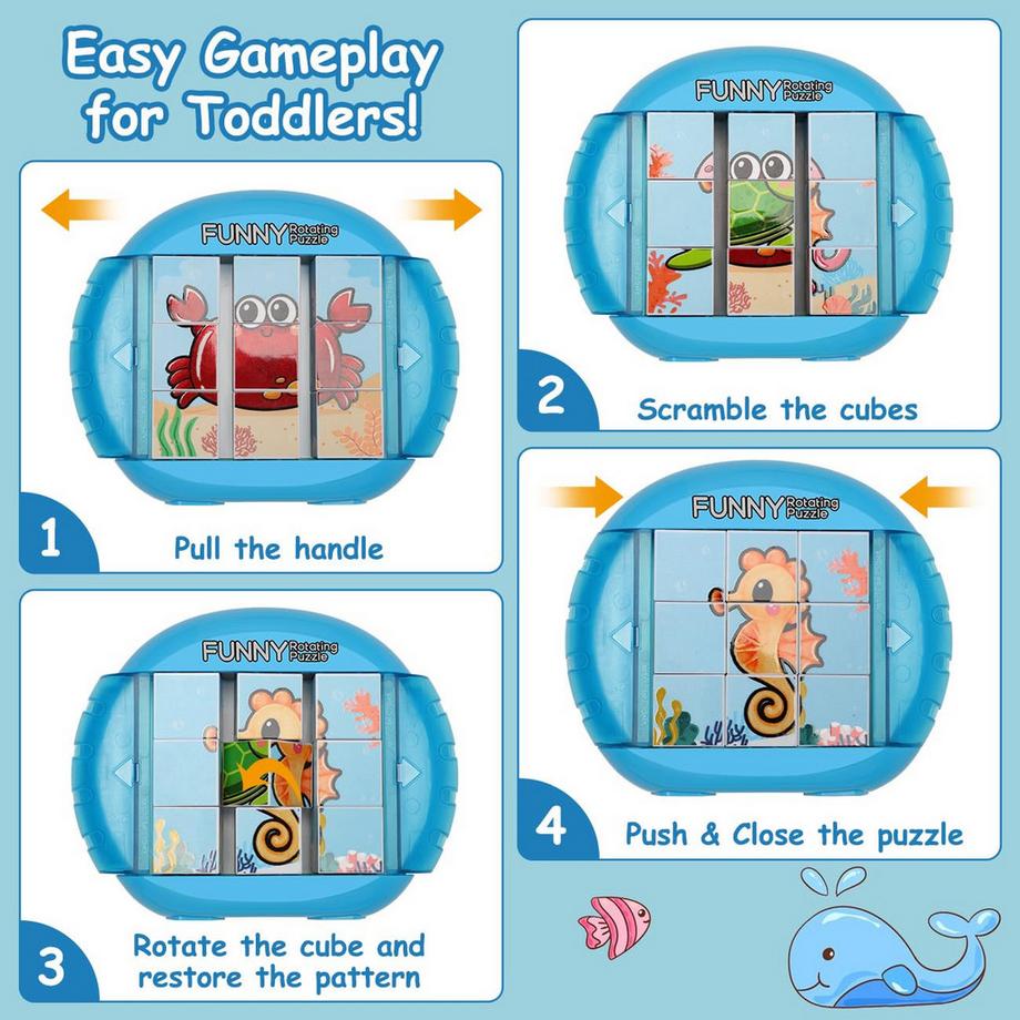 Activity-board  Puzzles 4 en 1 Jouets éducatifs Jouets de motricité 