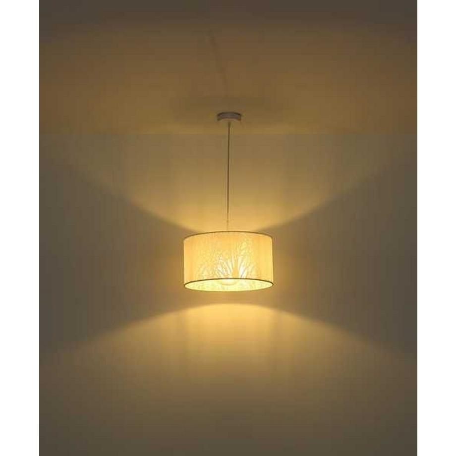 mutoni Lampe à suspension Pinni métal blanc 1xE27  