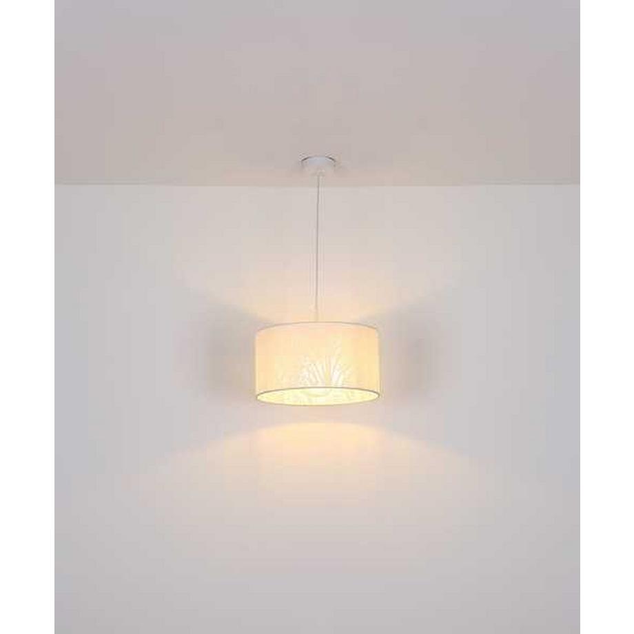 mutoni Lampe à suspension Pinni métal blanc 1xE27  