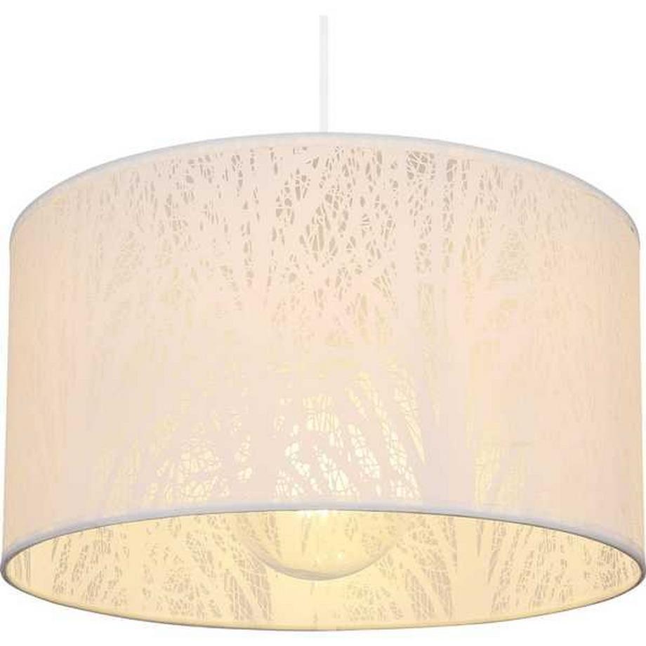 mutoni Lampe à suspension Pinni métal blanc 1xE27  