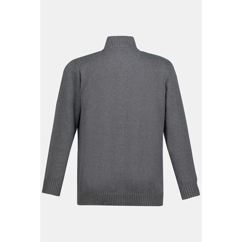 JP1880 Strickjacke Stehkragen Rippbündchen  