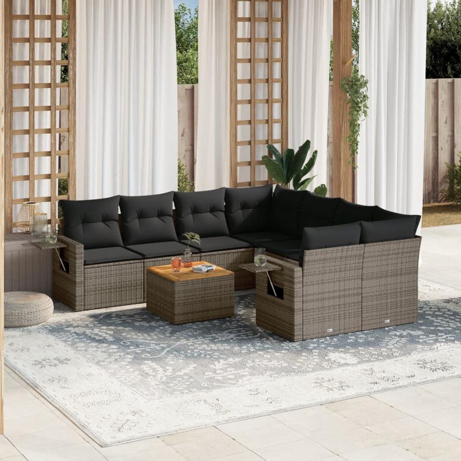 VidaXL set divano da giardino Polirattan  