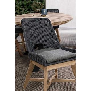 mutoni Chaise de jardin Hesperia avec coussin en ardoise  