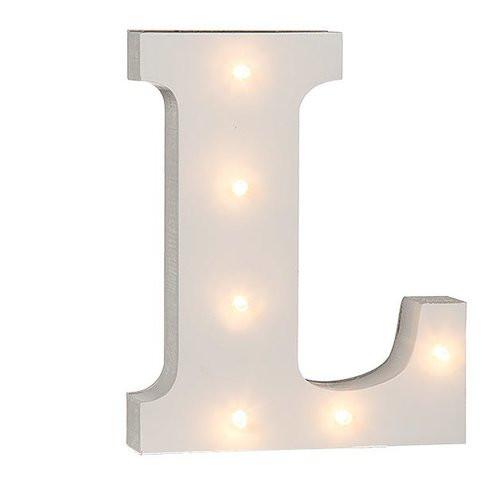 Ootb Lettres en bois lumineuses LED "L"  