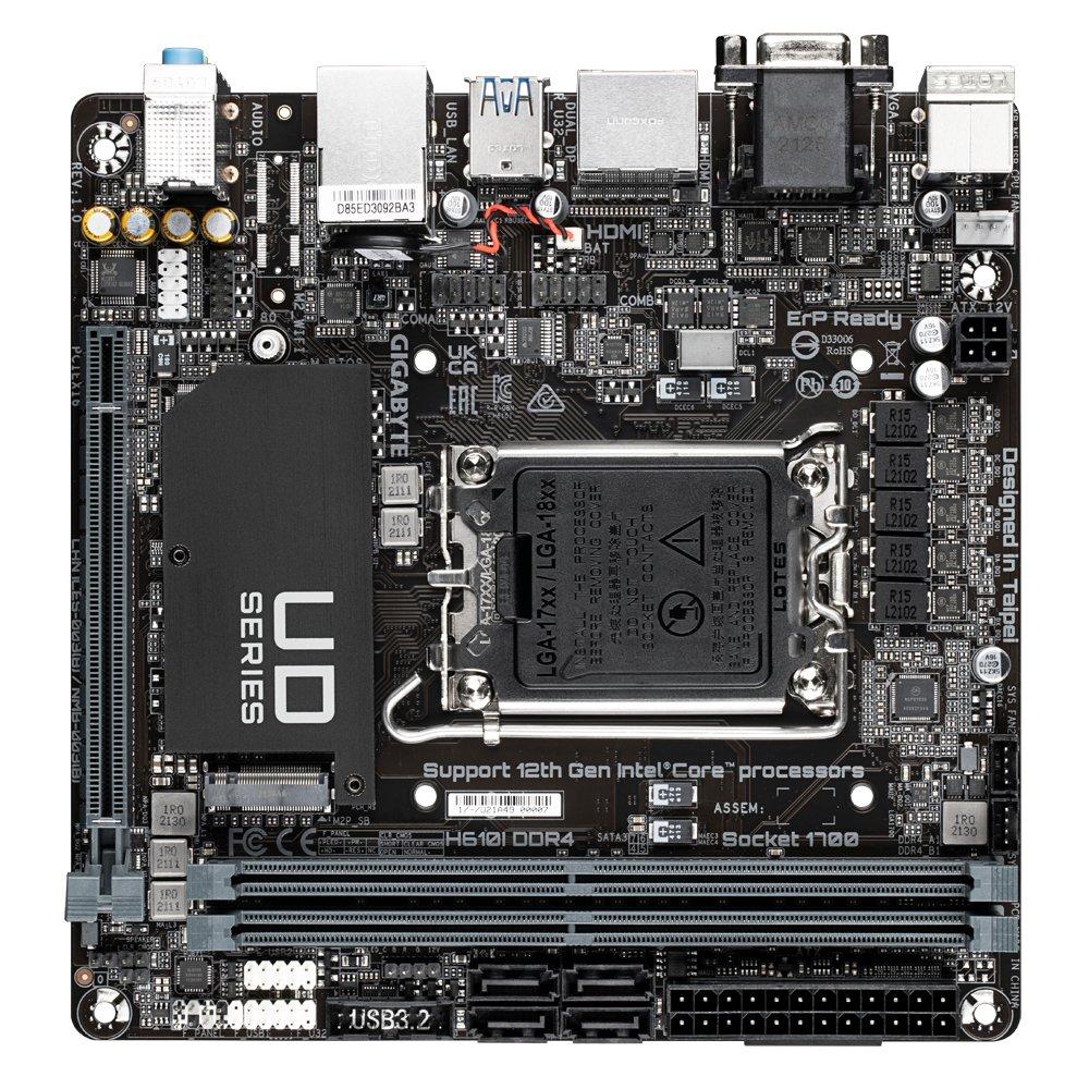 Gigabyte  H610I DDR4 carte mère Intel H610 Express LGA 1700 mini ITX 