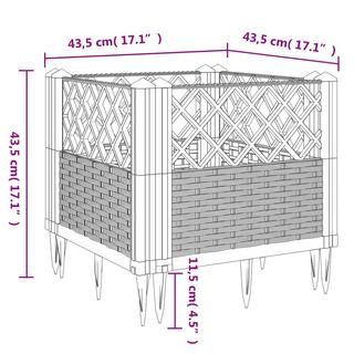 VidaXL Jardinière polypropylène  