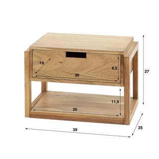 mutoni Table de chevet Structure en Bois d'acacia naturel  