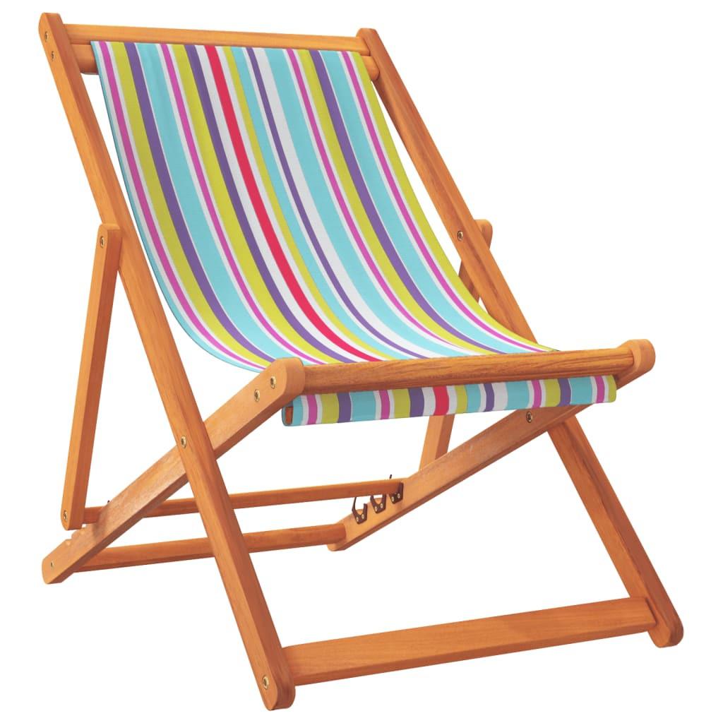 VidaXL Chaise de plage pliable tissu  