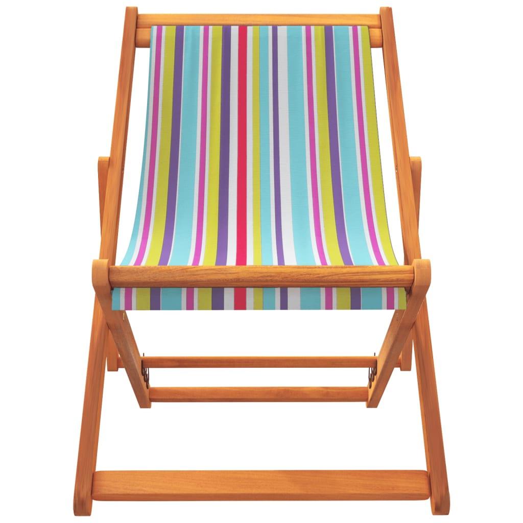 VidaXL Chaise de plage pliable tissu  