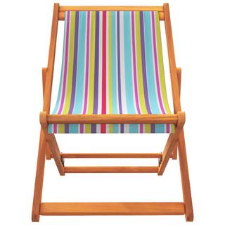 VidaXL Chaise de plage pliable tissu  