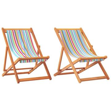 Chaise de plage pliable tissu