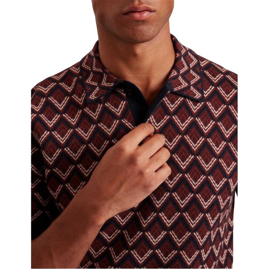 TED BAKER Polo Manches Courtes Jacquard  