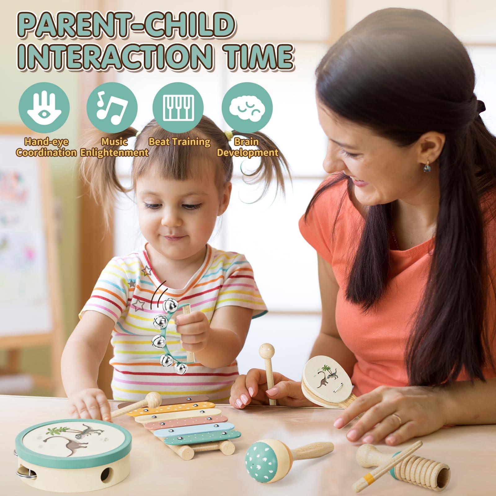 Activity-board  Musikinstrumente für Kinder, Instrumenten-Set mit Xylophon-Trommel für den Kindergarten, Musik-Lernspielzeug 