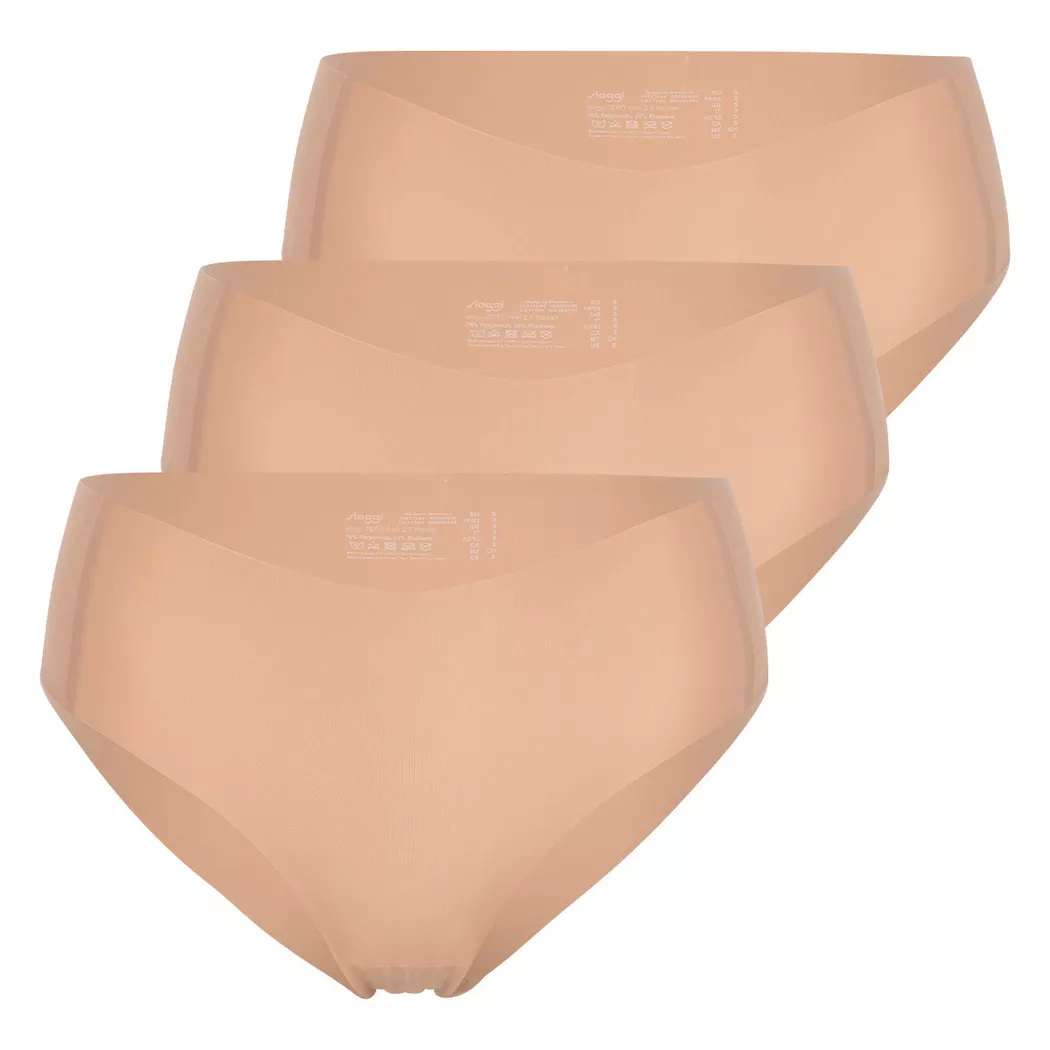 Sloggi - 3er Pack ZERO Feel 2.0 - Hipster, für Damen, Beige, Größe L