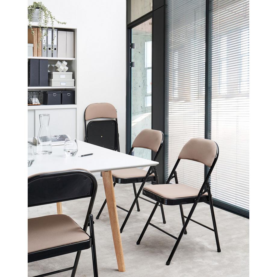 Beliani Set di 4 sedie pieghevoli en Tessuto a rete  SPARKS  