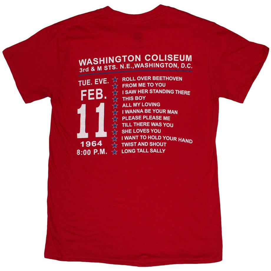 The Beatles Washington '64 Stars Setlist T-Shirt  