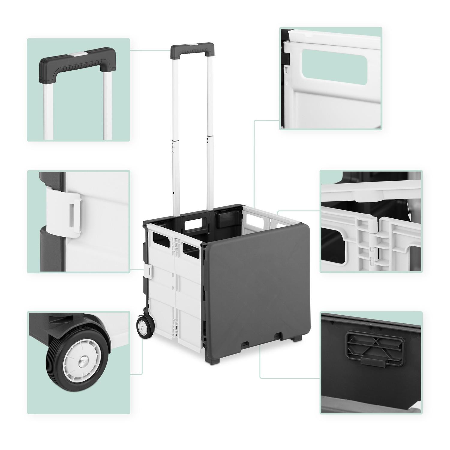 Northix Zusammenklappbarer Einkaufswagen mit Deckel  