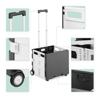 Northix Zusammenklappbarer Einkaufswagen mit Deckel  