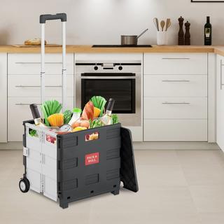 Northix Zusammenklappbarer Einkaufswagen mit Deckel  