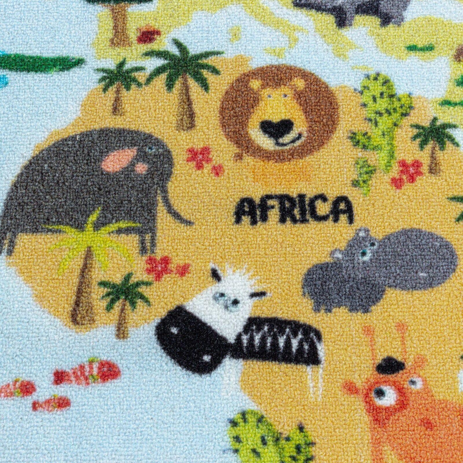 Paco Home Carte du monde du tapis pour enfants maape  