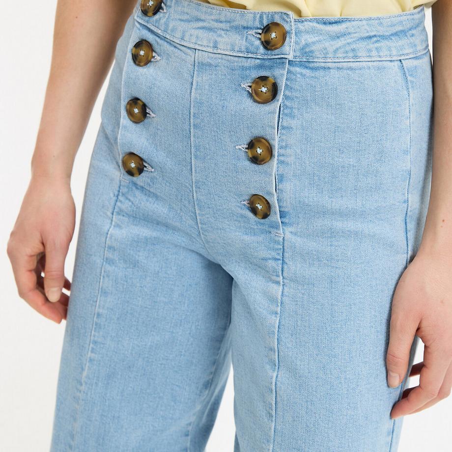 La Redoute Collections Jean large taille haute à pont  